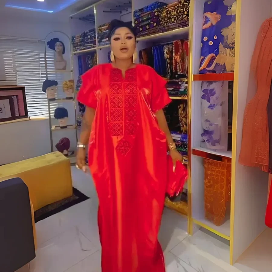Фото Abayas для женщин Дубай Роскошные 2024 африканские мусульманские модные платья Caftan вечерние платья Boubou халат африканские наряды №3