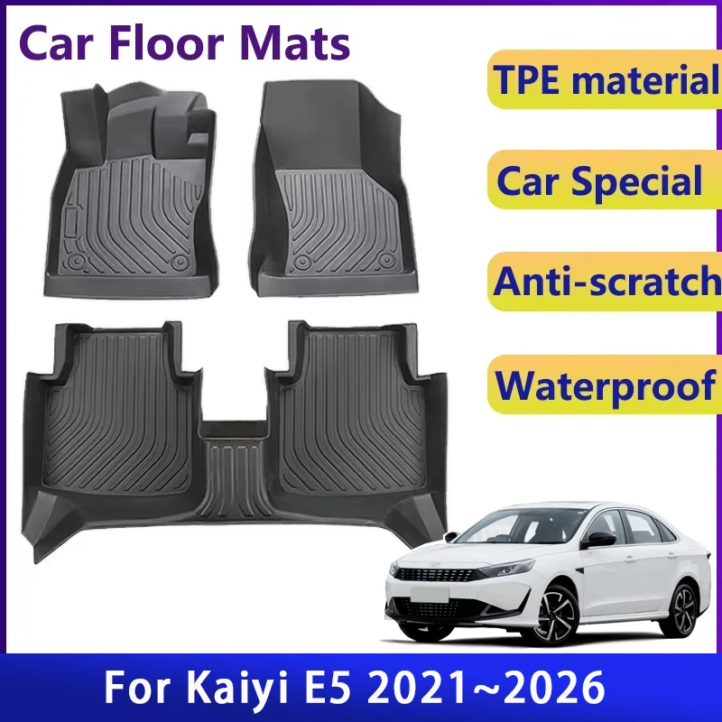 Автомобильный напольный коврик для Kaiyi E5 Xuandu 2021 2022 2023 2024 2025 2026 роскошный водонепроницаемый грязевой коврик ТПЭ подкладка для ног полный коврик аксессуары