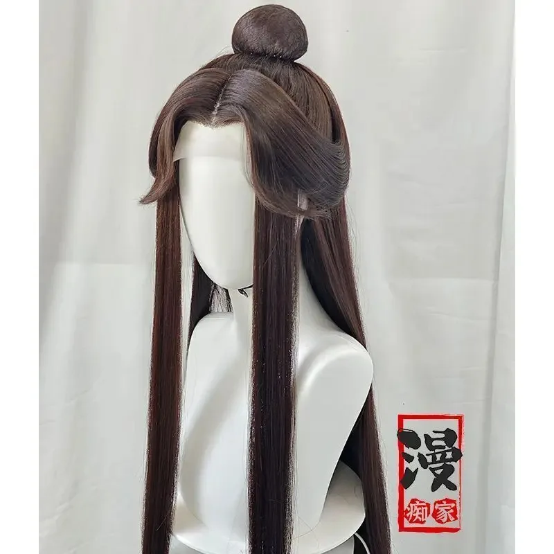 Стайливый Xie Lian Tai Zi Yue Shen Индивидуальный косплей Коричневый Tian Guan Ci Fu Heaven Official’s Blessing Huacheng Cos TGCF Wigx; 4'b,5