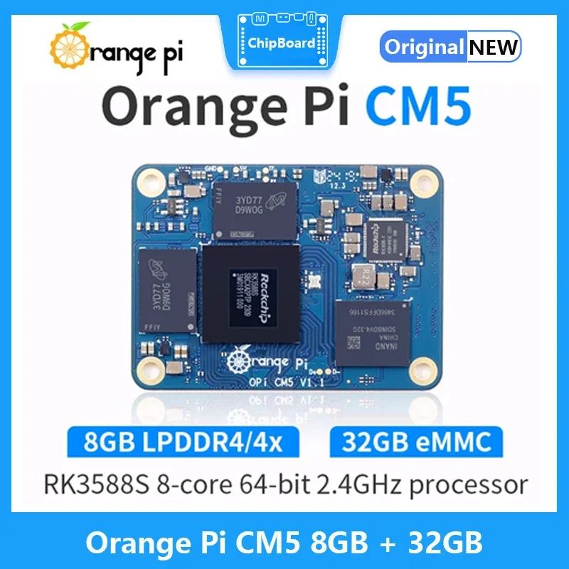 Плата разработки Orange Pi CM5 8 ГБ ОЗУ 32 Гб EMMC DDR4 Rockchip RK3588S, компьютерный модуль 5 Wi-Fi Bluetooth BLE OrangePi CM5 Core