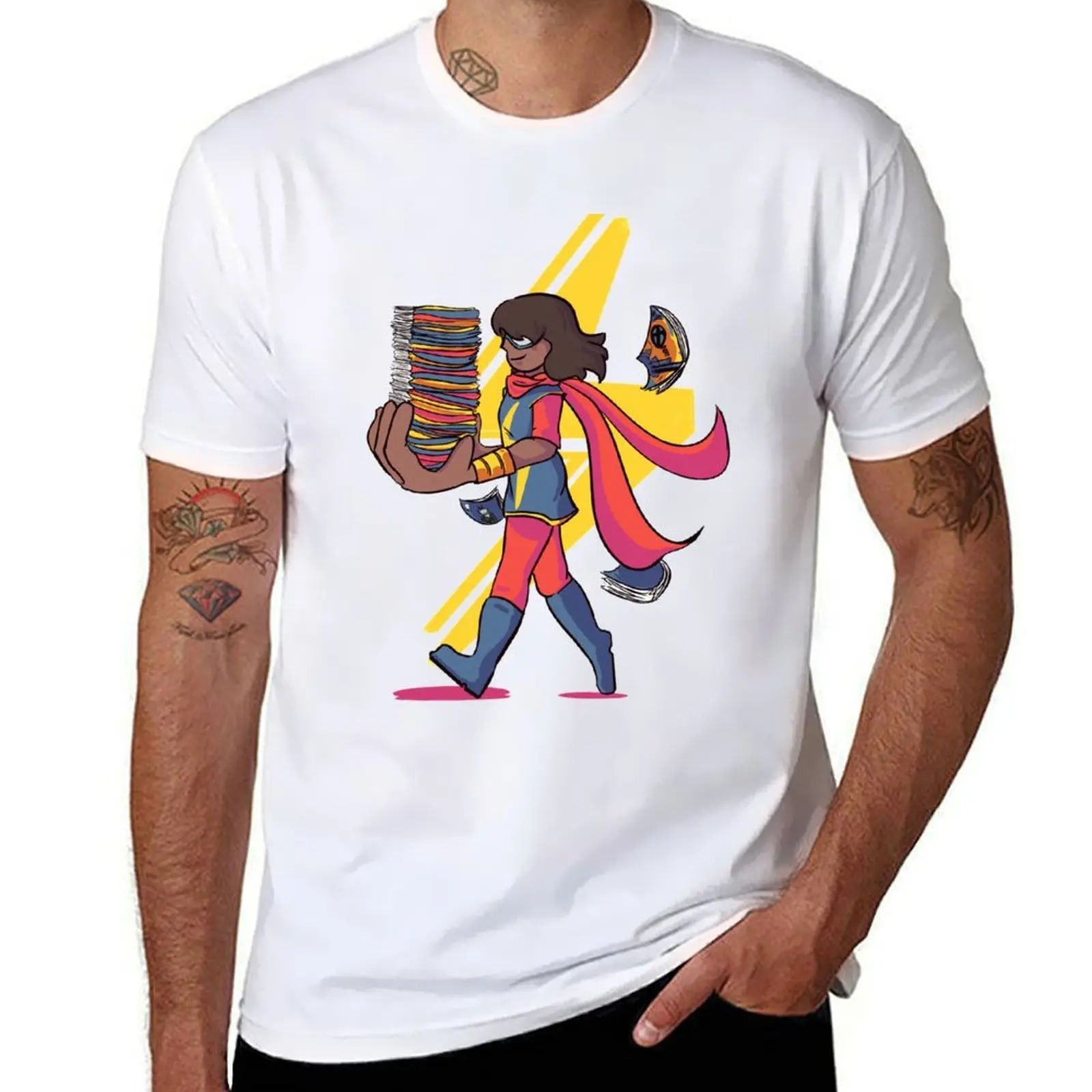 Футболка kamala khan, футболки с аниме для мужчин, мужские футболки, высококачественная футболка люксового бренда