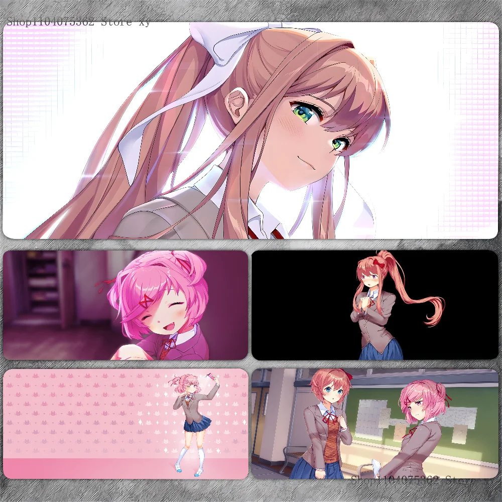 DDLC Doki Literature Non-slip Mouse Pad Suitable For Office Computers Laptops E-sports Game Desk Mats XXL Keyboard