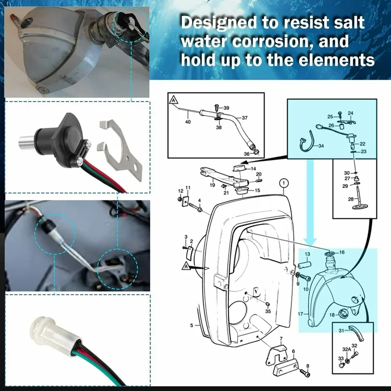 Фото Отправитель Trim & Tilt/комплект потенциометра для Volvo Penta AD DP SX 22314183 873531 №5