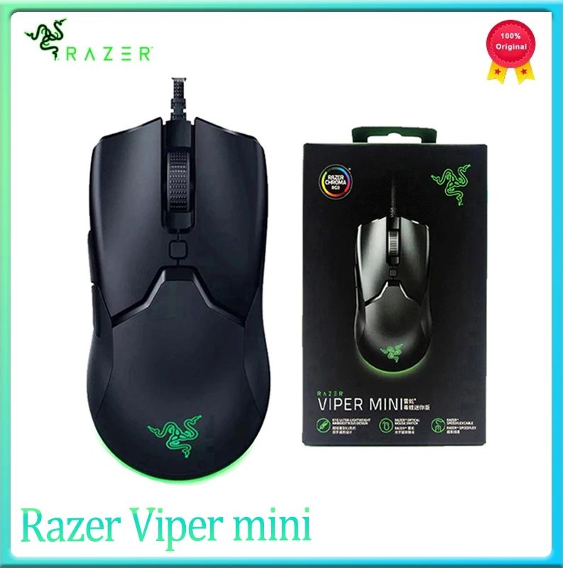 Razer VIPER MINI оригинальная игровая проводная мышь 8500DPI оптический датчик легкая мышь SPEEDFLEX кабель мышь