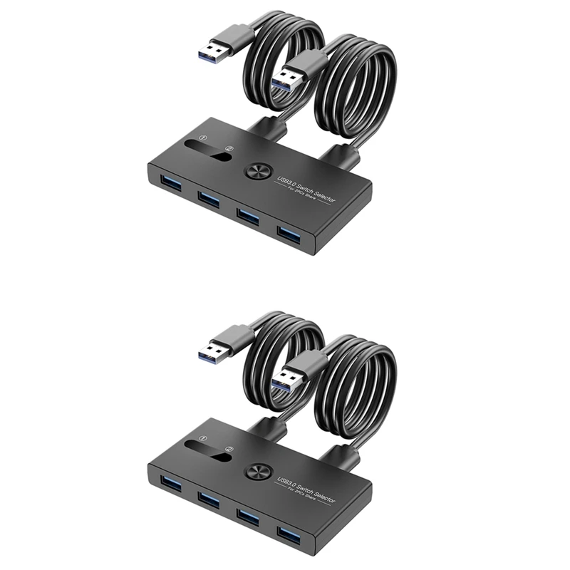 2 шт., док-станция KVM 2 в 4 выхода USB 3,0