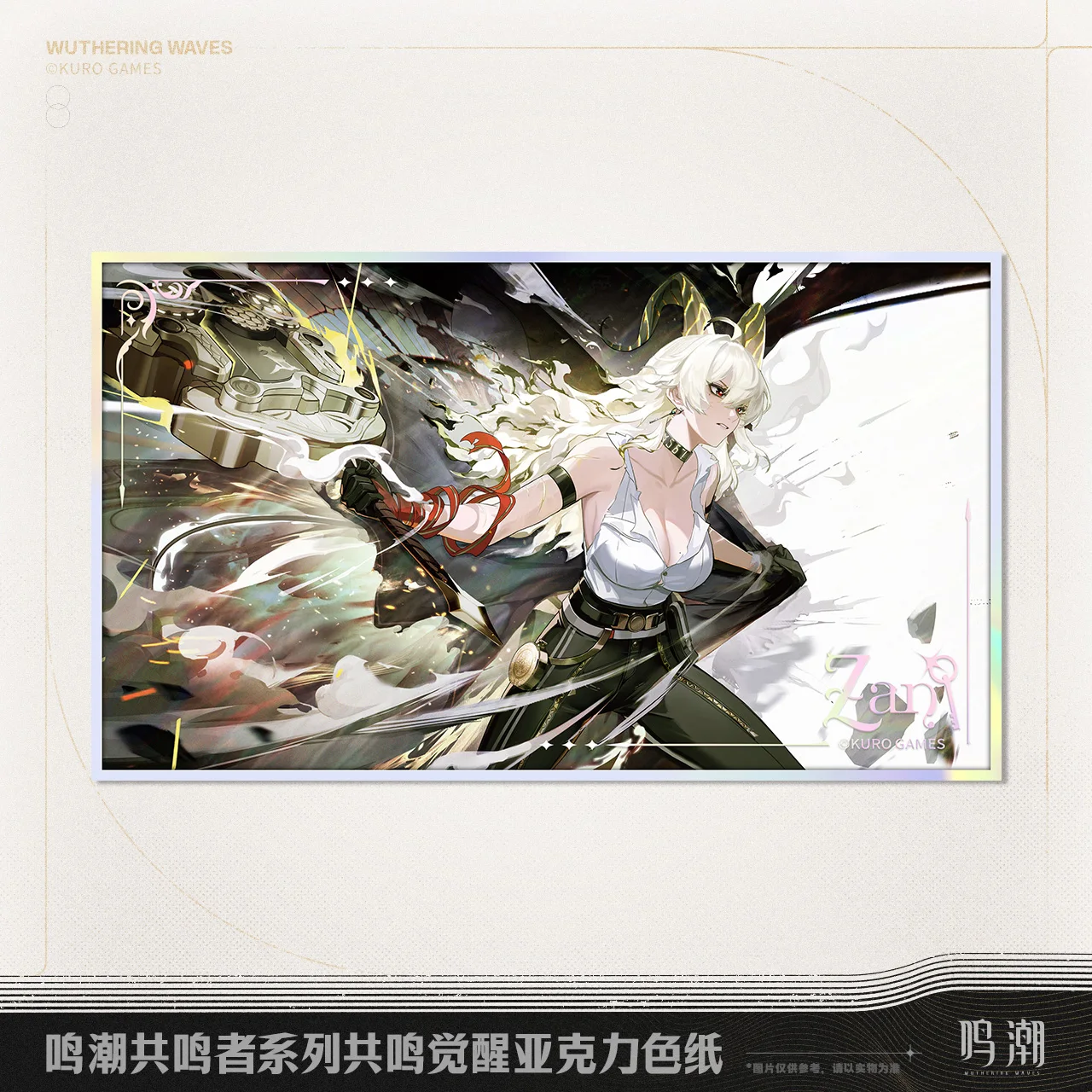 Фото [Официальный товар] на складе Game Wuthering Waves Resonator Series Forte Awakened! Echo Summon Zani Ciaccona Acrylic Shikishi №2