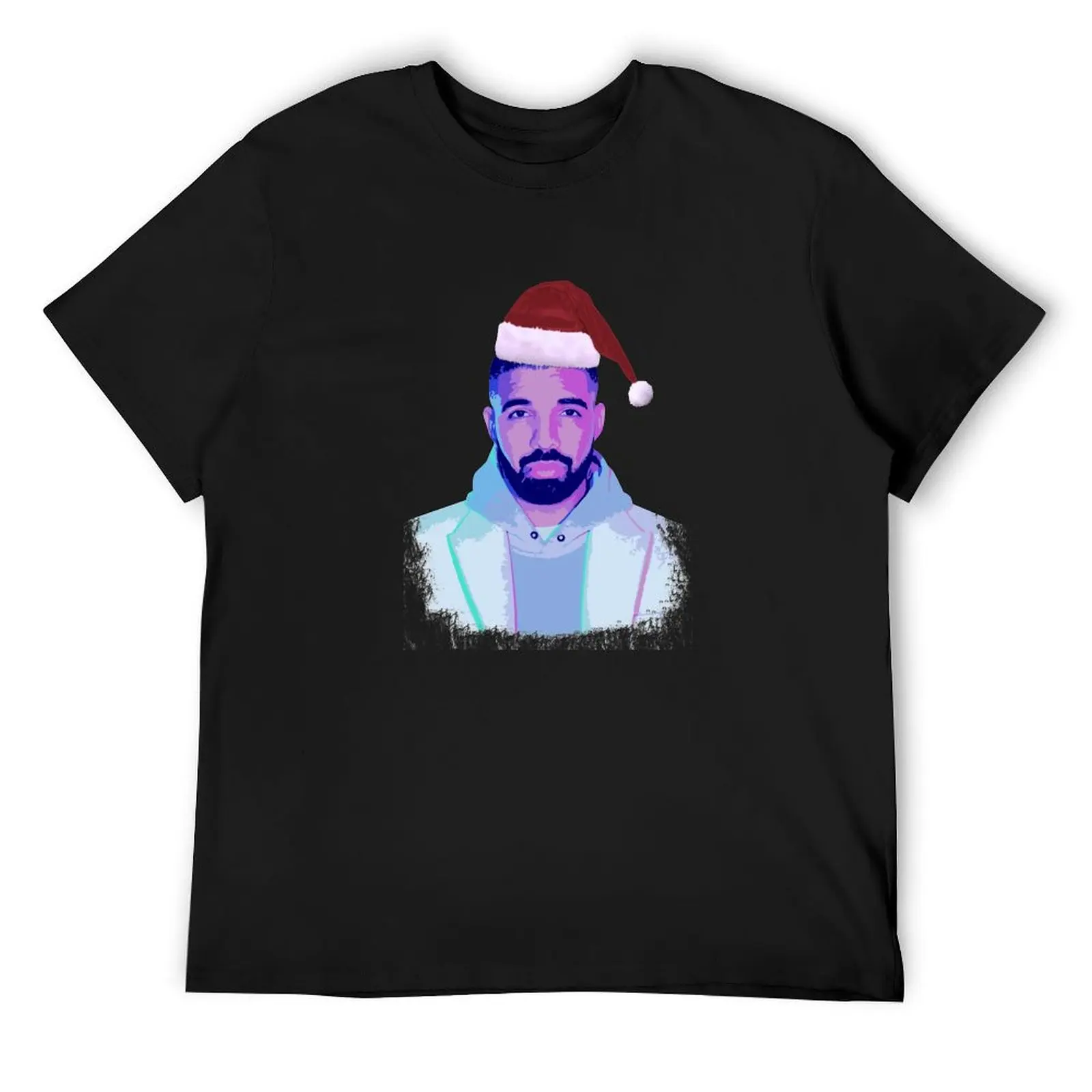 Забавная рождественская футболка Drake Drizzy Santa Hat, рождественская праздничная футболка, одежда в стиле аниме, летний топ, забавные футболки для мужчин