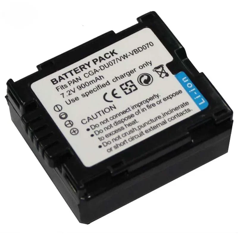 Фото Аккумулятор 900 мАч для планшетов головного света VBD070 VBD140 VBD120 CGR CGA DU06 DU07 DU12 DU14 DU21 + зарядное устройство переменного тока для PANASONIC №2