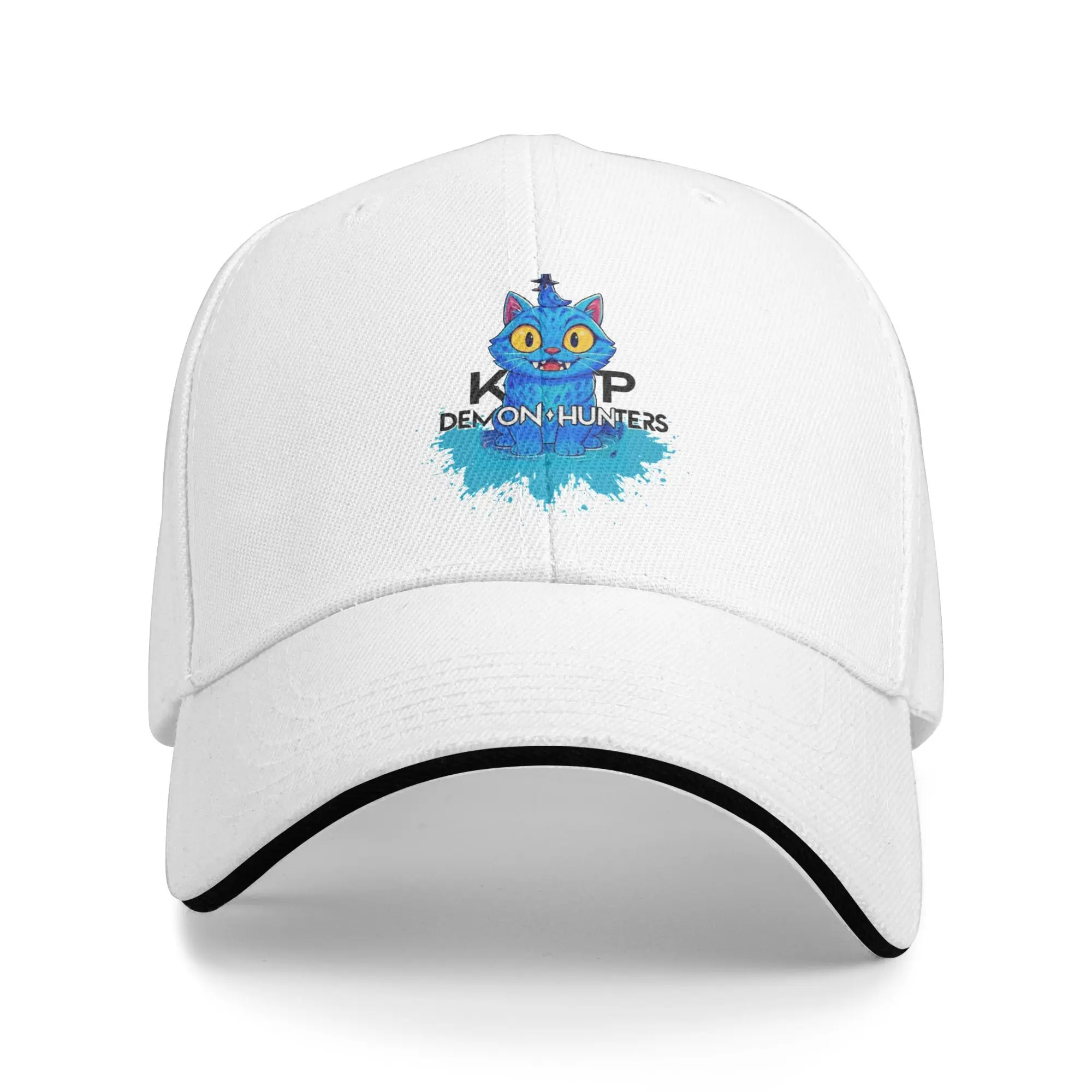 Фото Бейсбольная кепка K-Pop Demon Hunters Derpy And Sussy Splatter Kpop Rock Солнцезащитный крем Trucker Hat Мужчины Взрослые y2k Крутой логотип Бейсбольные кепки №2