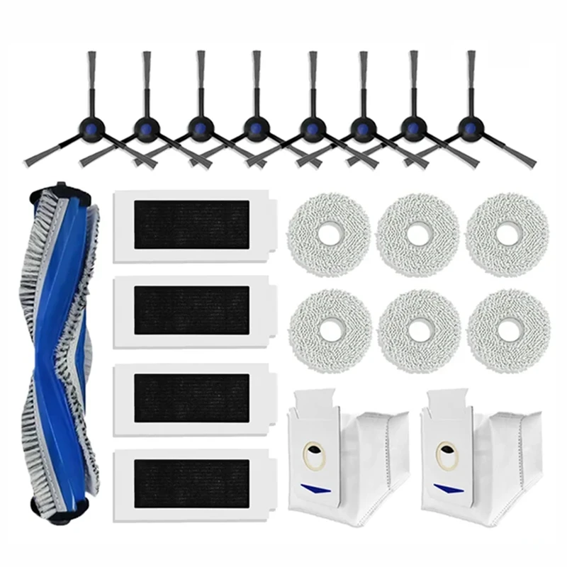 Запчасти Для Ecovacs Debot T30 Pro Omni, T30 OMNI, YEEDI M12 Pro +, основная боковая щетка, фильтр НЕРА, Швабра, тканевая Пылезащитная сумка, детали