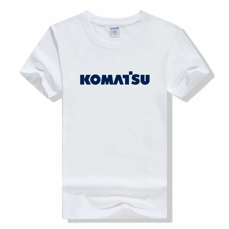Новая мужская футболка с логотипом Komatsu, футболка, классические топы, забавная футболка, новая модная футболка с круглым вырезом и коротким рукавом