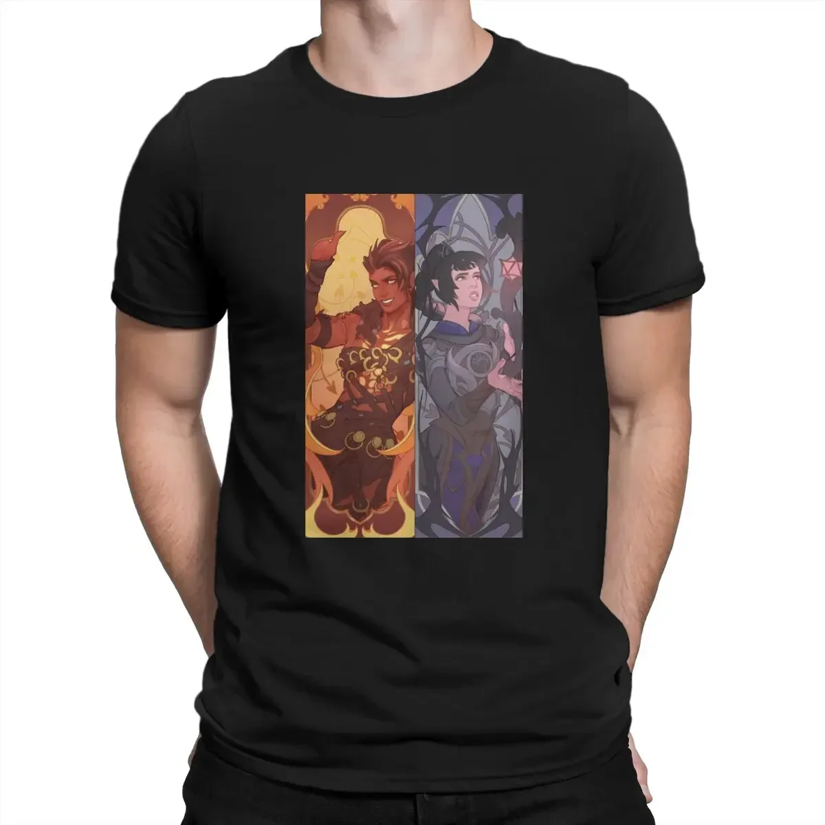 Футболки Chibi Karlach, мужская хлопковая крутая футболка с круглым воротником Astarion Gale Baldurs Gate 3, футболка с короткими рукавами, одежда с принтом