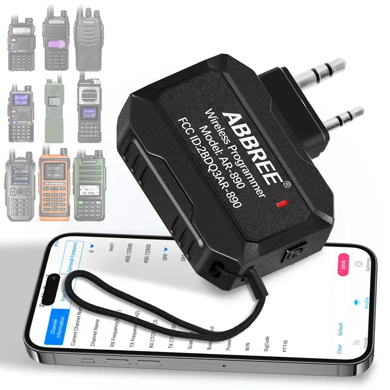 Программирование мобильных устройств ABBREE Bluetooth для любительского радио Baofeng UV-5R 5RH BF-888S UV-21 PRO и Quansheng UV-K5