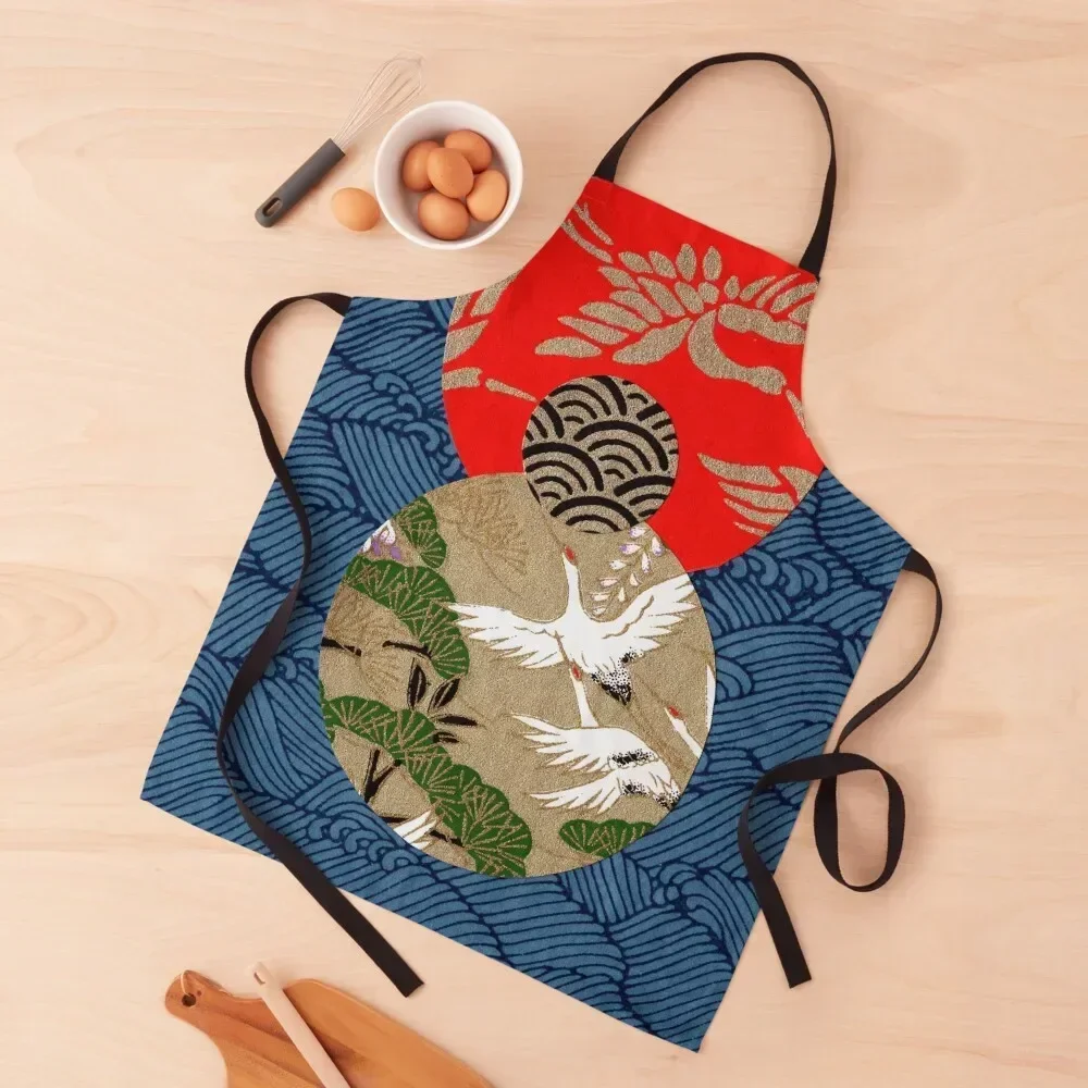 Oraa |   Японский Washi Yuzen чиyogami оригами бумажный коллаж фартук кухонный мужской для кухни полезный для мужчин фартук