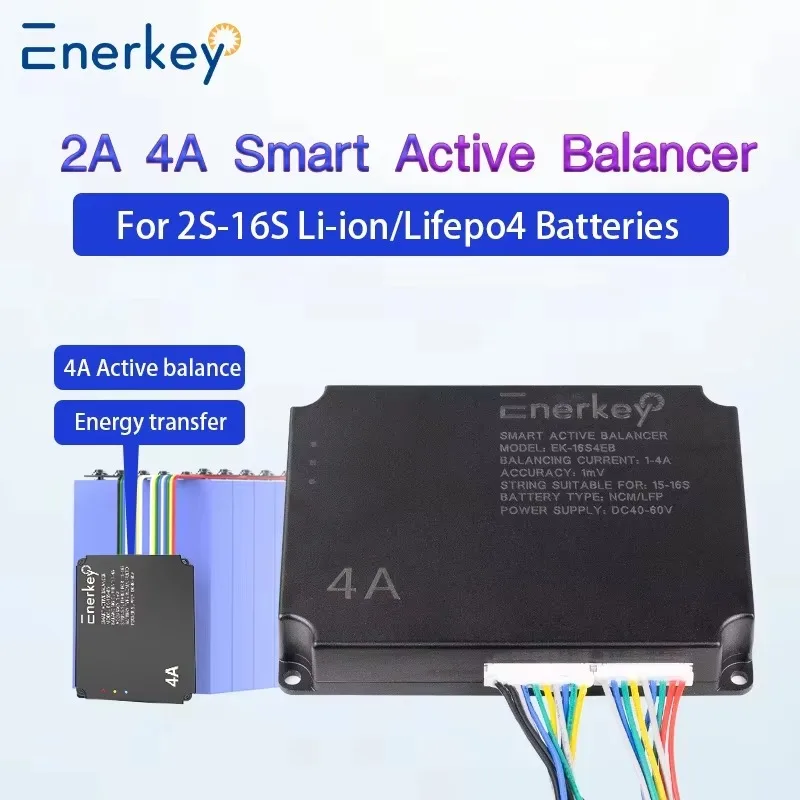 Фото Enerkey Новейший 2A 4A Smart Active Balancer Эквалайзер 3S 4S 5S 6S 7S 8S 9S 10S 12S 14S 16S Lifepo4 / Эквалайзер литий-ионного аккумулятора №2
