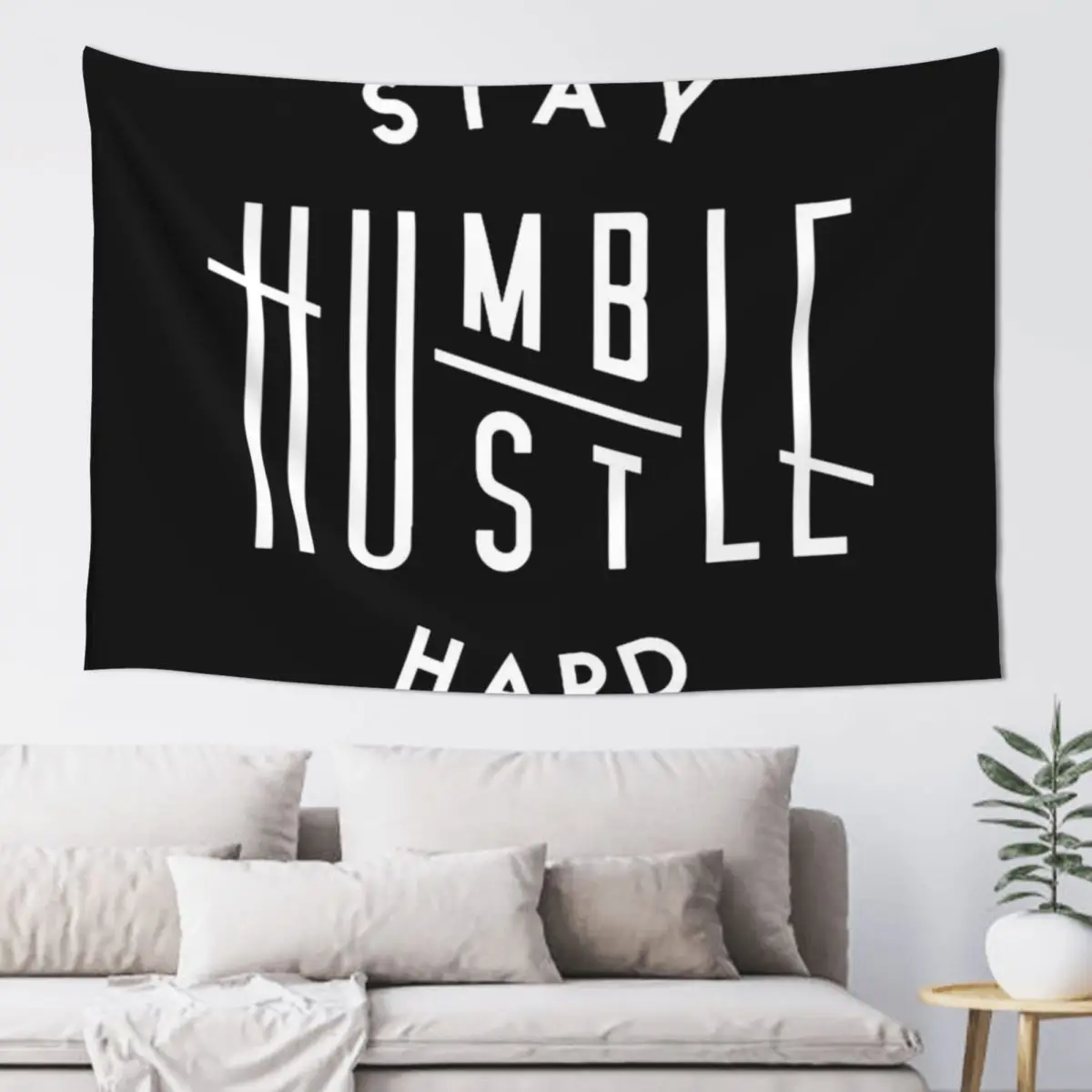 HUSTLE HARD STAY HUMBLE Гобелен Декор комнаты Эстетические украшения для спальни Гобелен