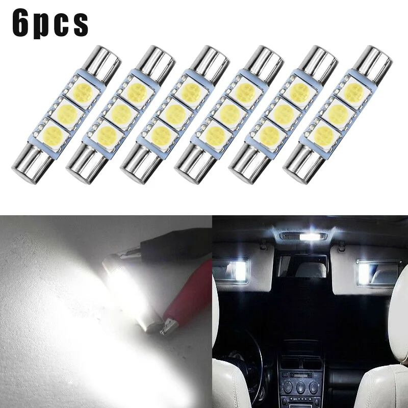 Фото 6 шт., Ксеноновые белые лампы 3SMD 6641 6614F для зеркала для макияжа №4
