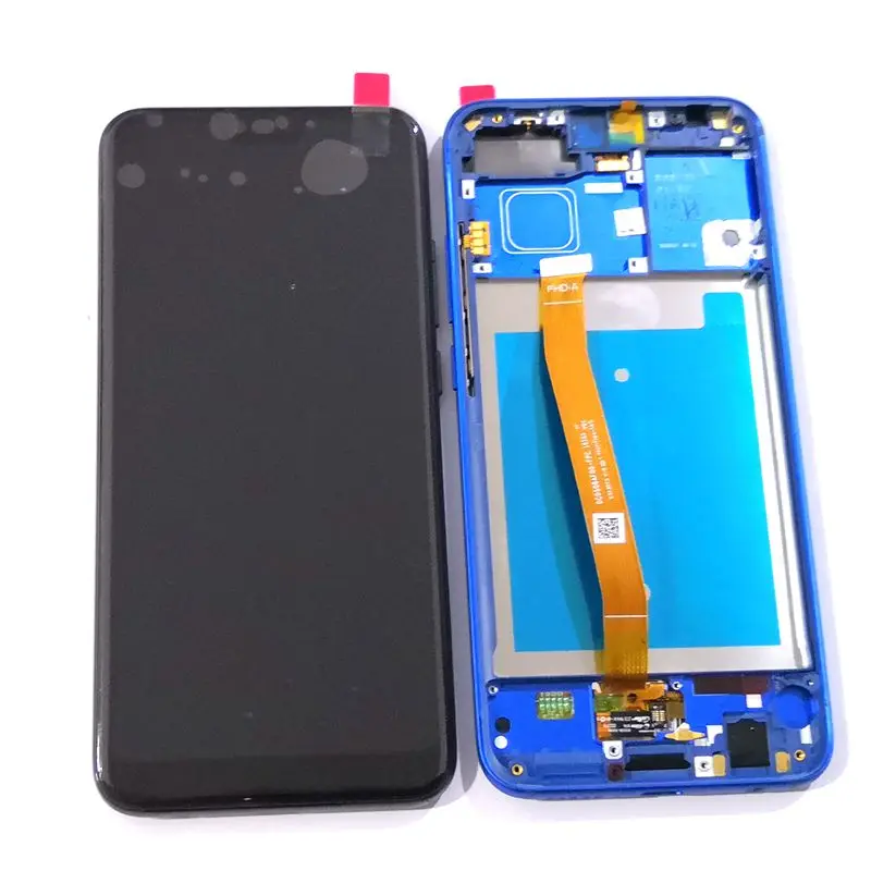 Pop для Huawei Honor 10 COL-L29 COL-TL10 ЖК-дисплей с сенсорным экраном, стеклянный дигитайзер с гибким кабелем отпечатков пальцев, полная рамка