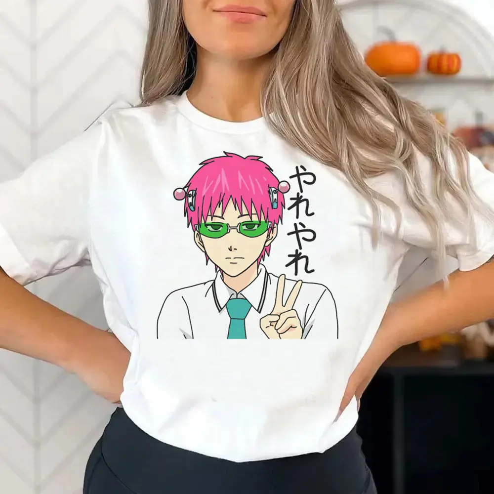 Saiki k рубашка для девочек винтажная классическая психоделическая футболка в стиле панк готика эстетика корейская одежда 2000-х годов красочная