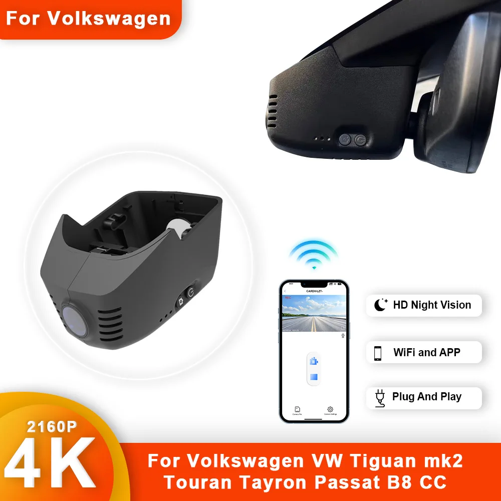 4K HD WiFi Автомобильный видеорегистратор для Volkswagen VW Tiguan mk2 Touran Tayron Passat B8 CC видеорегистратор устройства Аксессуары