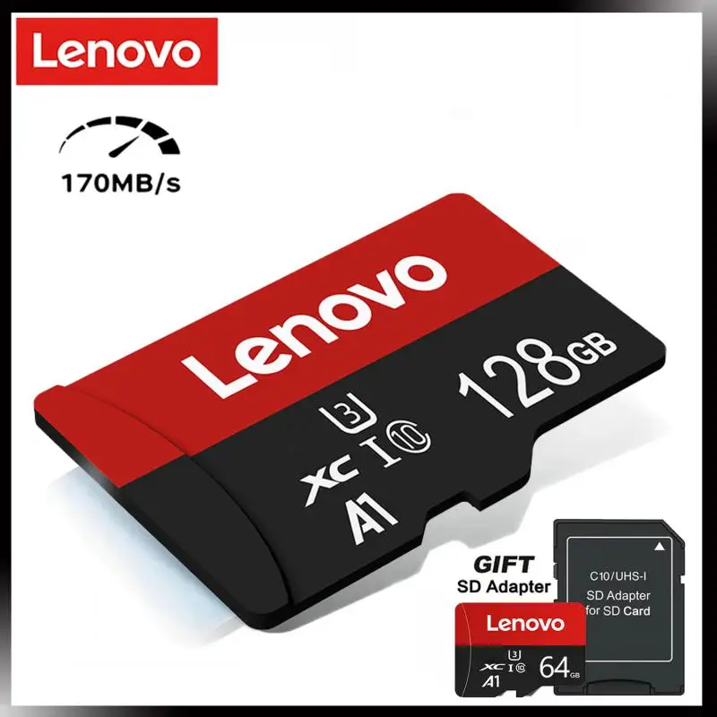 Оригинальная флэш-карта Lenovo, 1 ТБ, карта памяти, большая емкость, Micro TF SD-карта, 128 ГБ, высокоскоростные SD-карты для ПК/телефона/камеры/Mac