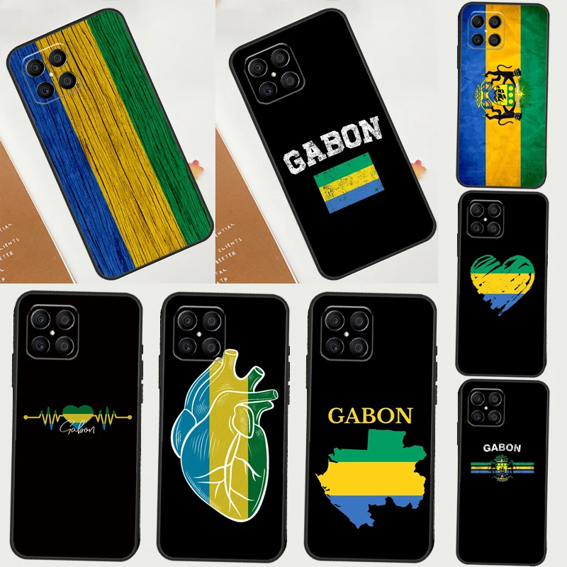 Габонский габонский флаг для Honor 50 X7 X8 X9, чехол для Huawei P30 Pro P50 P20 P40 Lite P Smart Z 2019 Nova 9 5T