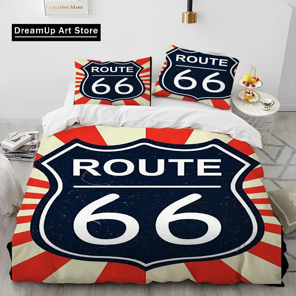 Фото 3D Print Historic Route 66,Mother Road Bedding Set Boys Girls Twin Queen Full Size Duvet Cover Pillowcase Bed Adult Bedroom №4