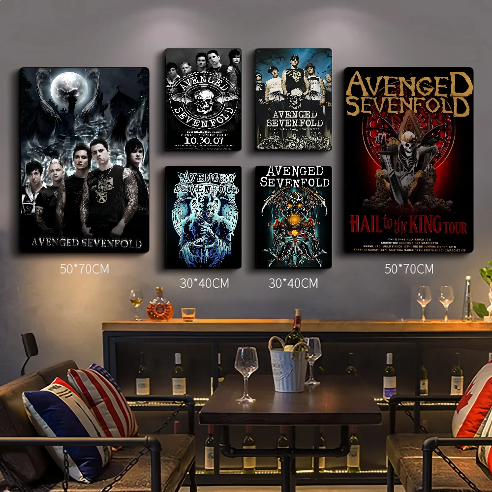 Avenged Sevenfold аниме постеры липкие белые бумажные принты плакаты произведения искусства кавайный декор комнаты