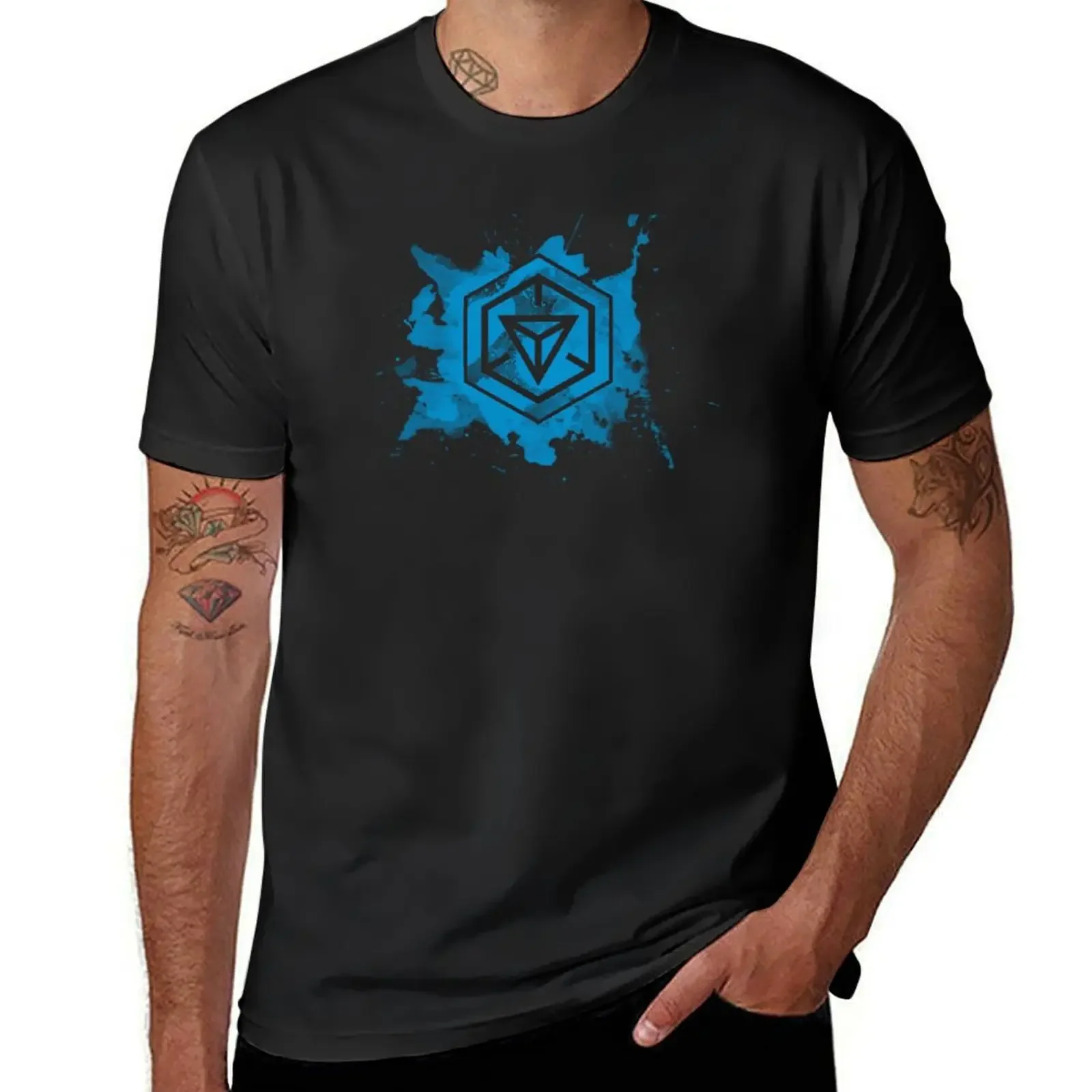 Футболка Ingress Resistance Splatter, одежда на день Святого Валентина, корейская мода, футболка с короткими рукавами, роскошная дизайнерская мужская футболка