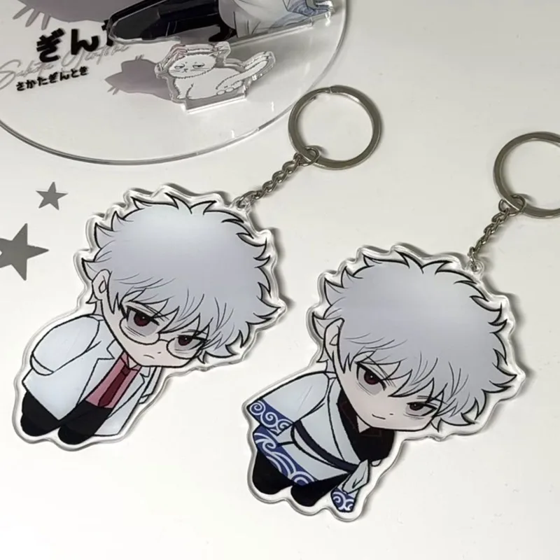 Брелок GINTAMA в стиле аниме Pendnat Accesorios Sakata Gintoki, периферийные устройства персонажей, подарки для друга, анимационные производные устройства