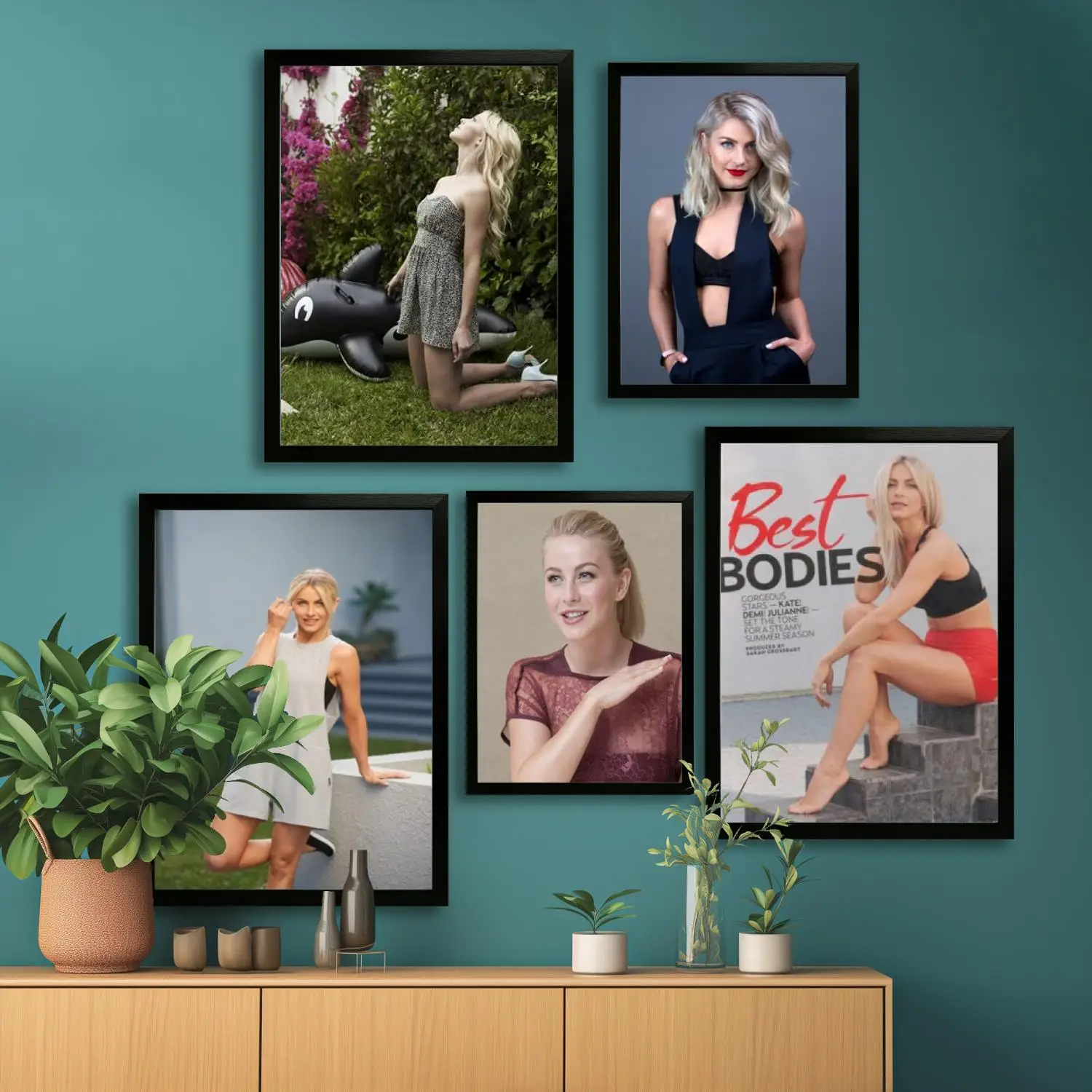 Плакат на холсте Julianne Hough и настенное искусство, печать с изображением, современный семейный декор для спальни, декоративная живопись
