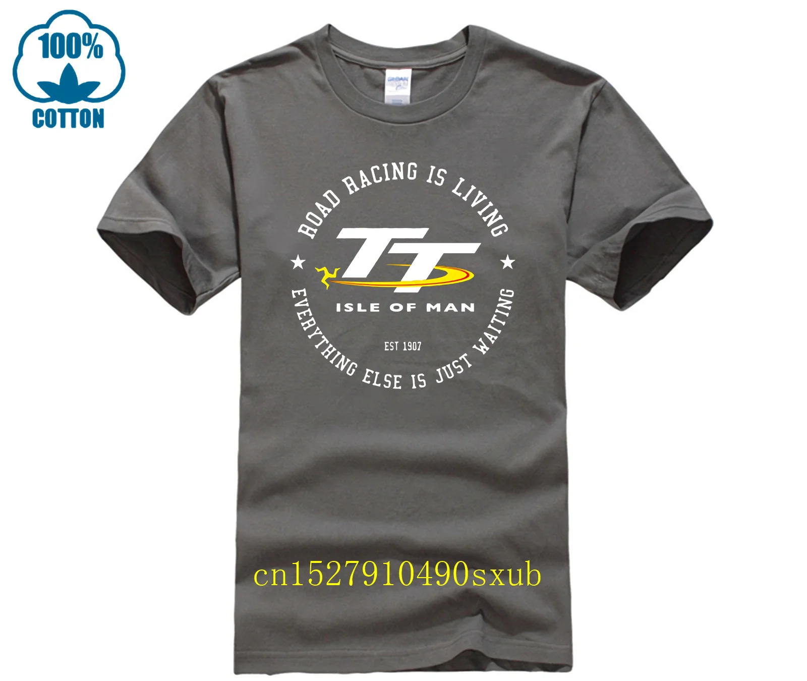 Фото Официальная винтажная футболка Isle of Man TT Races, мужская и женская футболка из 100% хлопка с короткими рукавами №4