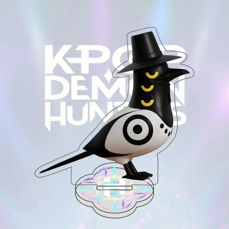 Фото Горячий Kpop Demon Hunters акриловый стоячий кронштейн Huntrix Saja Boys акриловые подставки Rumi Zoey Jinu Mira настольные украшения брелок №4
