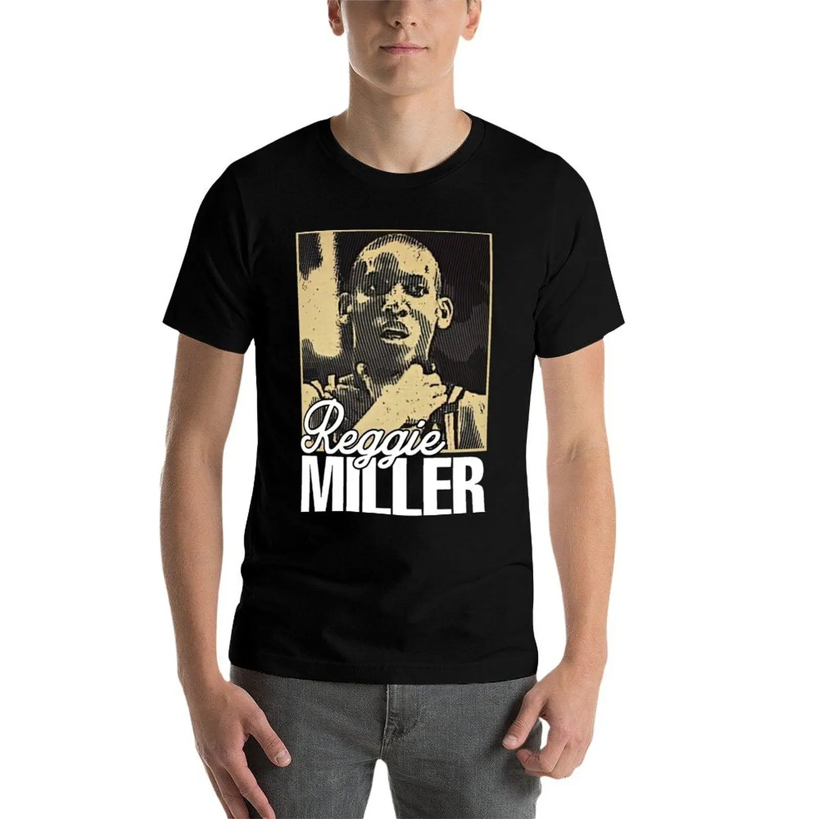 Фото Футболка Reggie Miller An American Basketball, топпинговая футболка с заготовками в тяжелом весе, мужская футболка №4