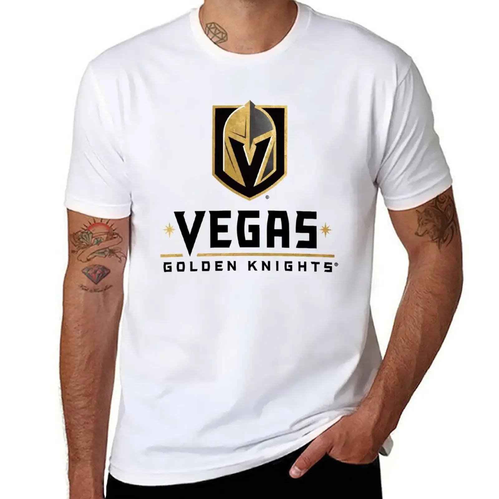 Футболка GoldenKnightsCity, новая коллекция, блузка, летние топы, таможенная одежда для мужчин