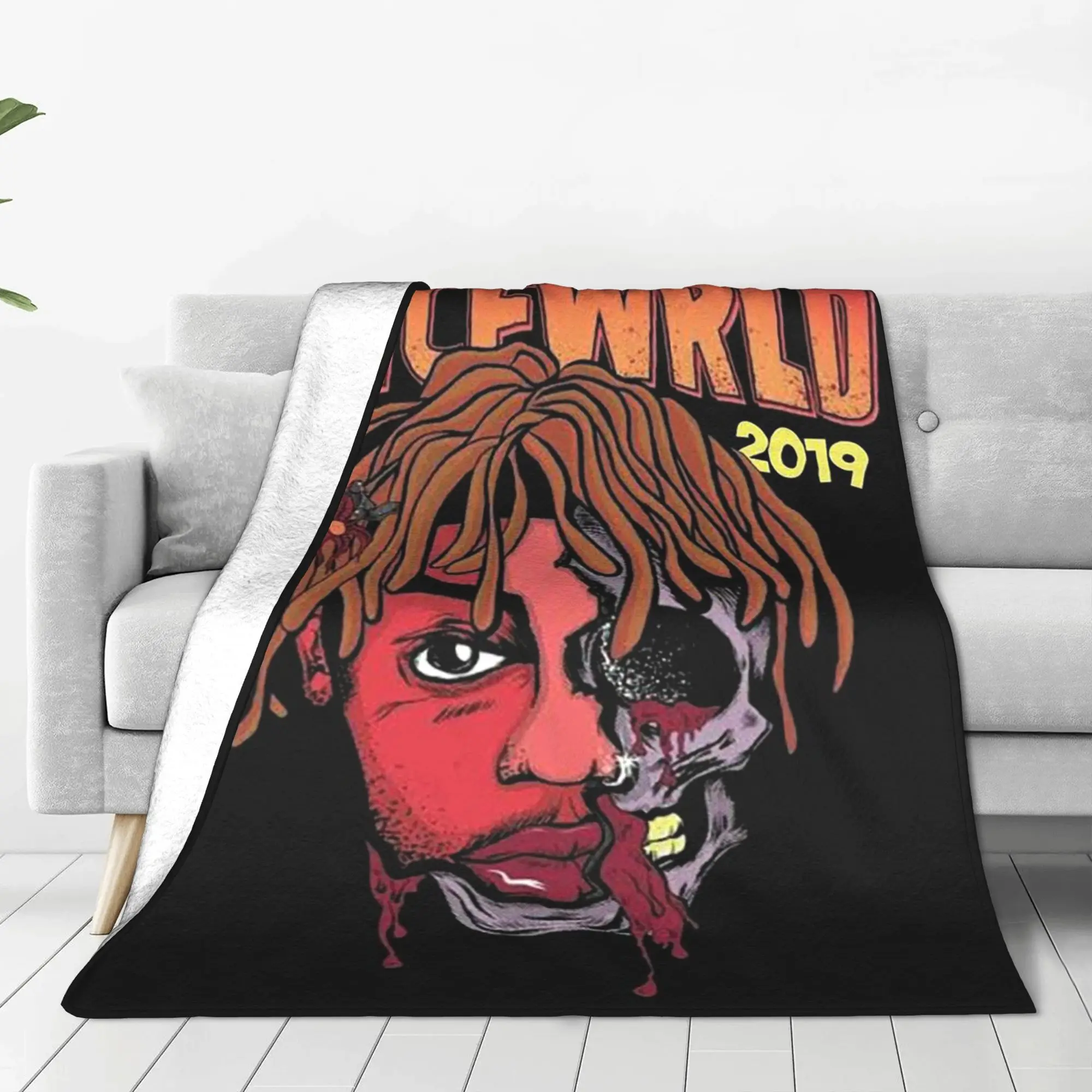 Фото Одеяло Juice Music Wrld The Party Never Ends, теплое фланелевое одеяло для дивана для дома, спальни, уличные пледы, покрывало, одеяло №4