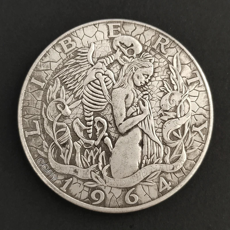 US 1964, монета любви дьявола, коллекционная медаль Хобо, Копия оригинальной коллекции монет, старые деньги, рождественские товары в подарок