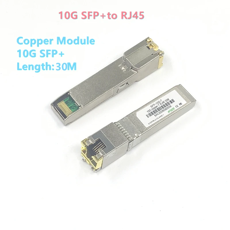 К 10G Sfp + адаптеру RJ45 Koper Модуль 10Gb Sfp RJ45 Модуль Sfp +-T 10GBase-T Koper sfp 30M для Cisco Mikrotik Tp-Link D-Link