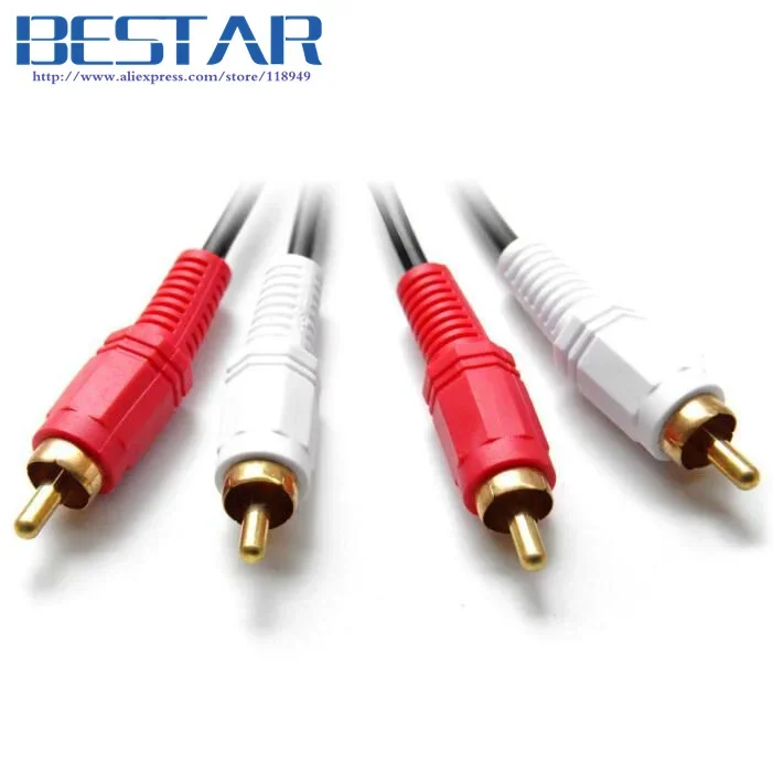 Кабель 2RCA «папа» на 2 RCA «папа» Аудио-видео Удлиненный кабель 2RCA AV 1,5 м 3 м 5 м 10 м 15 м 20 м 5 футов 10 футов для компьютерного звукового динамика