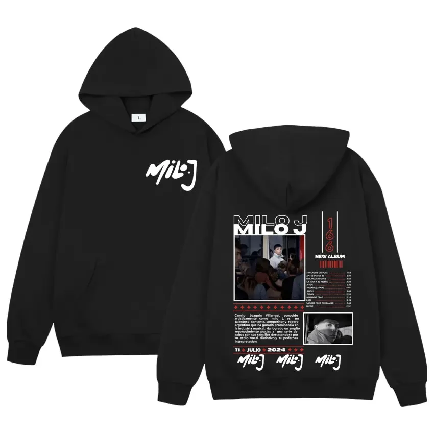 Поп-репер Milo J Nice Album Merch толстовки модные эстетические толстовки мужская женская одежда с длинным рукавом хип-хоп оверсайз Pullo