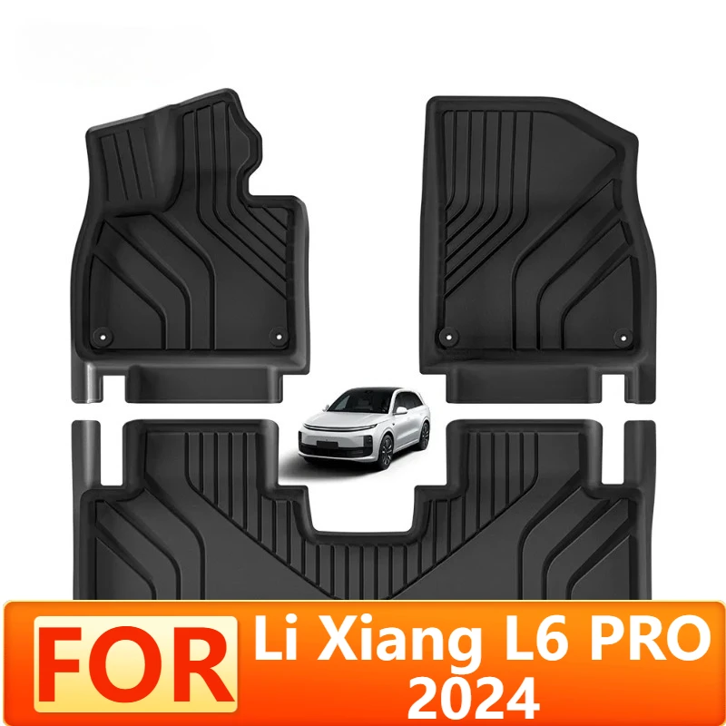 3D коврик из ТПЭ для Li Xiang L6 PRO 2024, водонепроницаемые литые автомобильные коврики, полный комплект, нескользящие аксессуары для интерьера на заказ