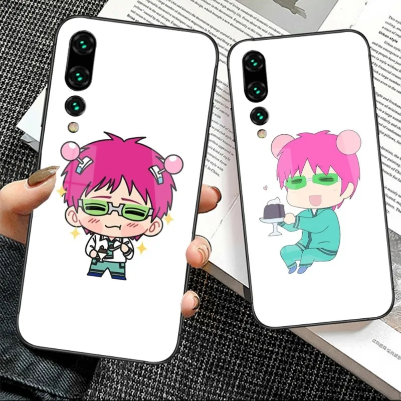 Милый Saiki Kusuo чехол для телефона Huawei P50 P40 P30 P20 Pro Mate 40 30 20 Pro Nova 9 8 7 PC стеклянный чехол для телефона