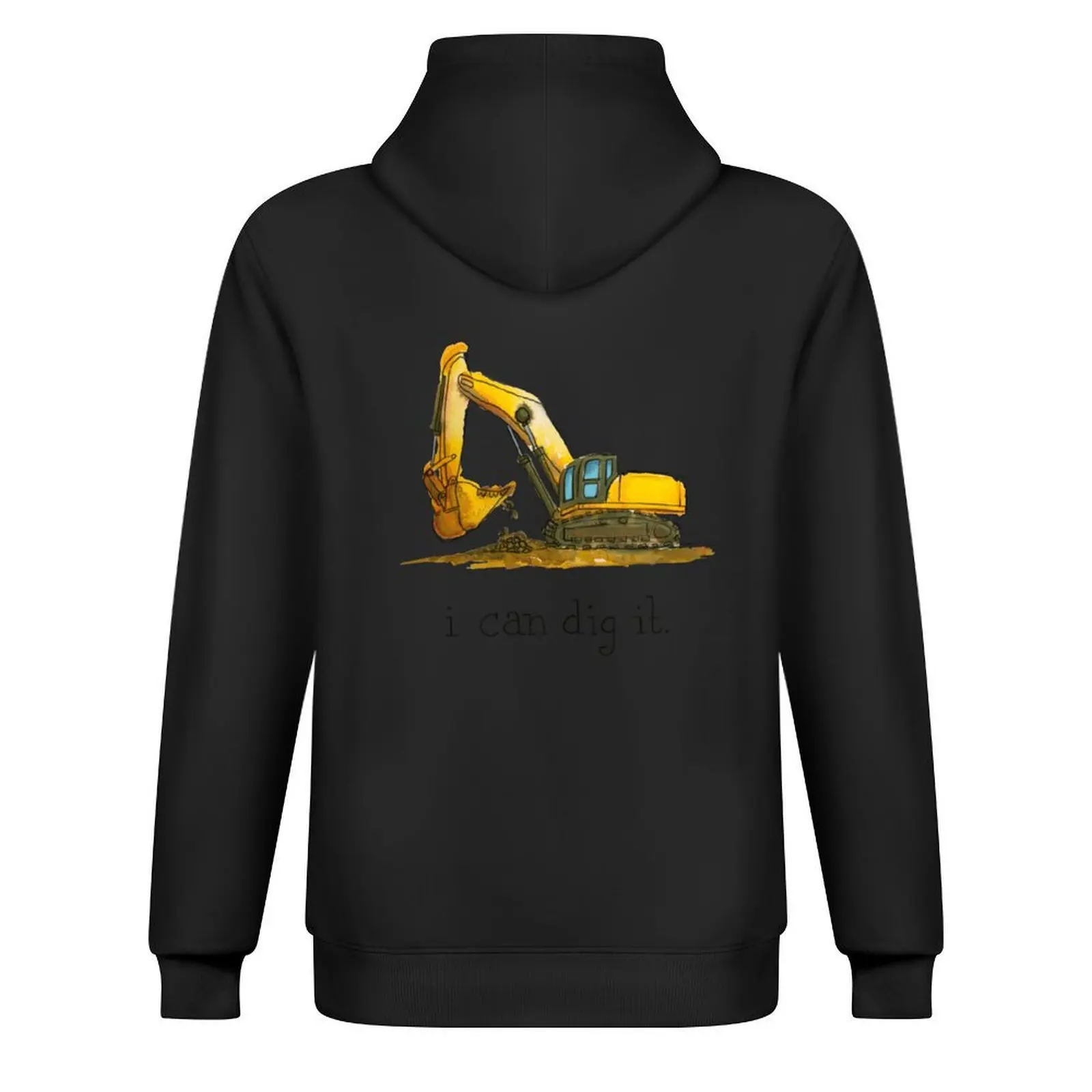 Фото Толстовка с капюшоном I Can Dig It Inky Excavator, осенняя одежда, футболки с рисунком, мужская осенняя одежда, блузка с капюшоном и графикой №3