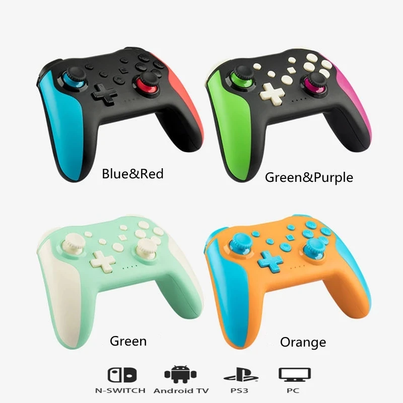 Беспроводной контроллер для Nintendo Switch Pro, Bluetooth 2,4G, 2 шт.