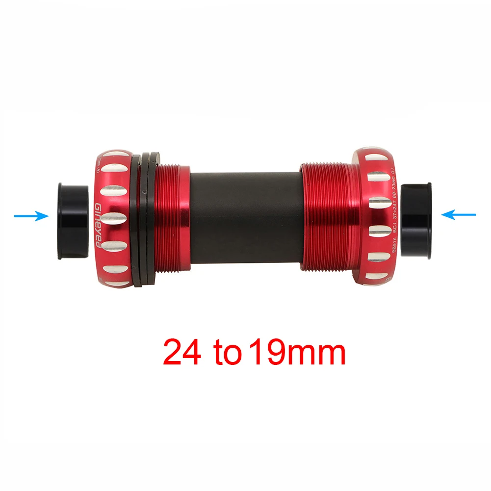 Фото Муфта для велосипедного нижнего кронштейна адаптер Shim для Shimano ForSram GXP/FSA от 24 до 22/19 мм конверсионная муфта велосипедные аксессуары №3