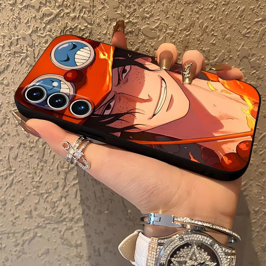 Фото Крутой цельный чехол Portgas D Ace, черный мягкий чехол для телефона Samsung Galaxy Note 20 Ultra 9 10 Plus S8 8 S10 S9 №4