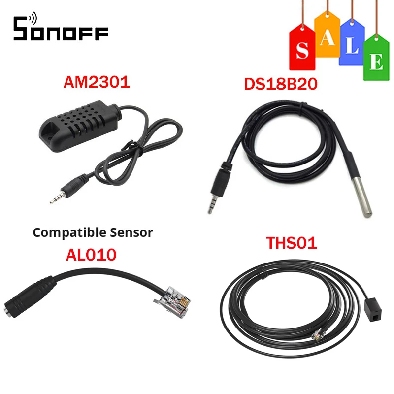 Датчик температуры и влажности SONOFF DS18B20 AM2301, датчик температуры и влажности THS01, датчик температуры и влажности для TH Elite/Origin