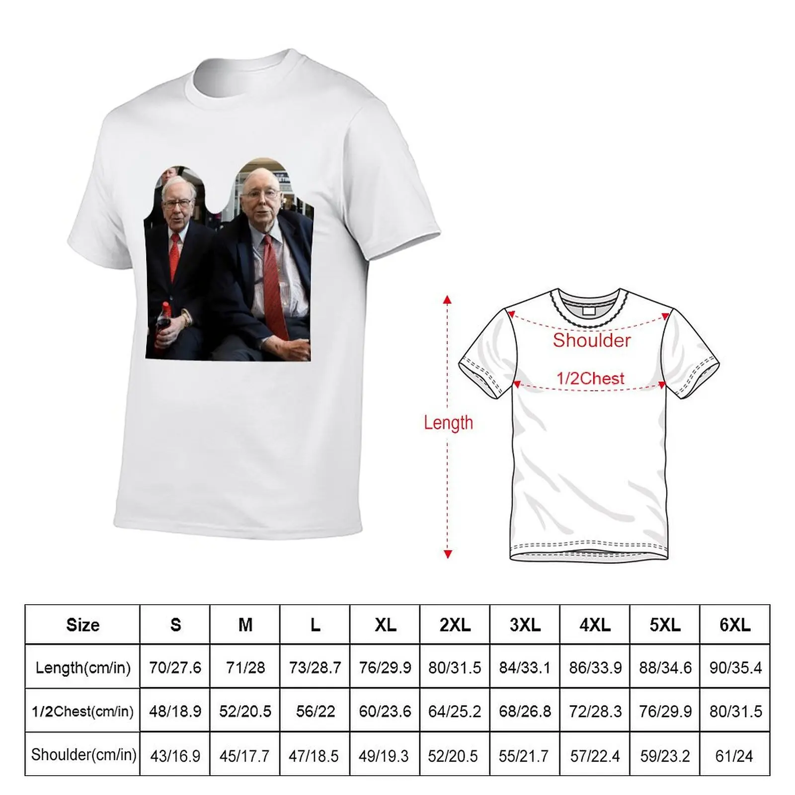 Warren Buffett and Charlie Munger T-Shirt man t shirts cotton graphic t shirts for man T-Shirt (art.: 3920d1e3231e7) - 3920d1e3231e7