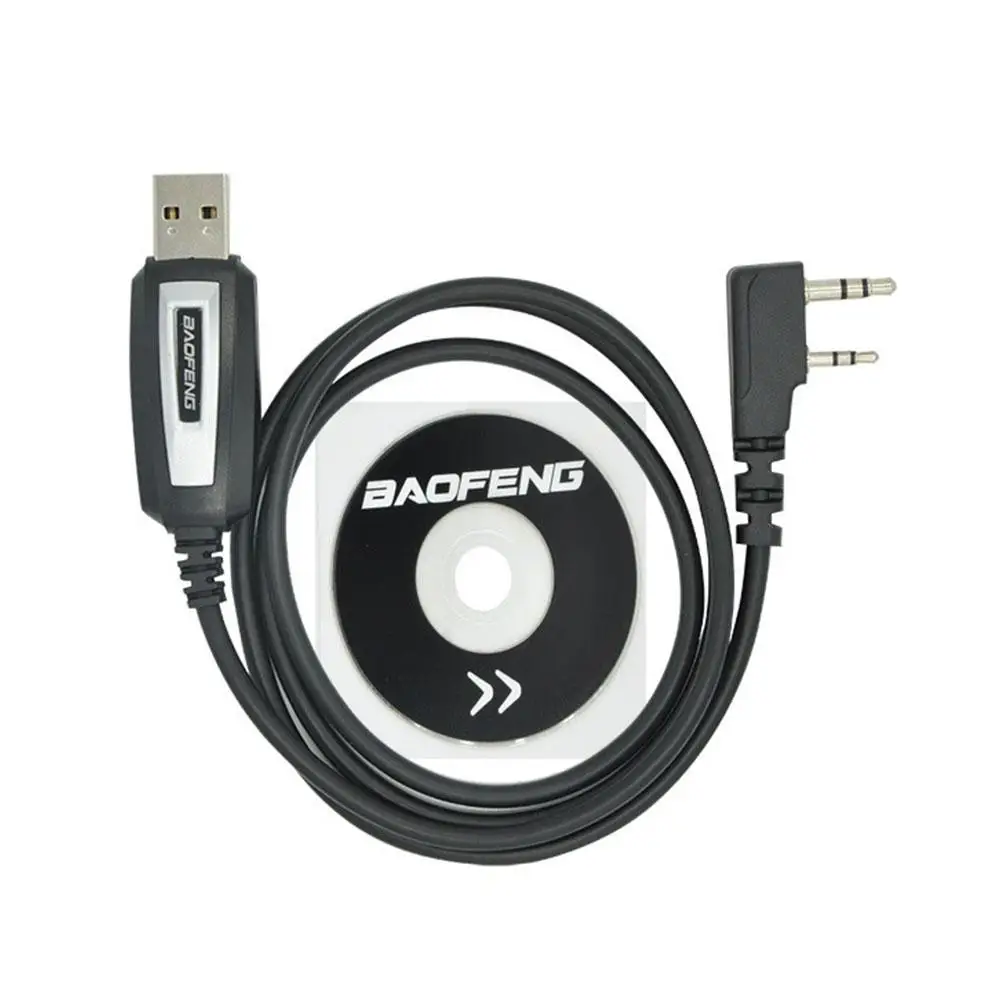 Фото Для Baofeng Uv5r/888s Uv-3r + кабель для программирования K-кабель для рации Cd Частотный привод Портативный USB-кабель для передачи данных Запись H5h5 №4