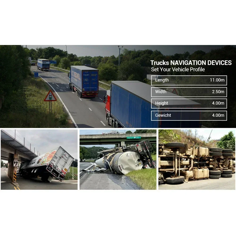 Фото Усовершенствованный GPS-навигатор для грузовиков, 9-дюймовый экран с пожизненными обновлениями карт для Великобритании и Франции. Подходит для различных транспортных средств. №4